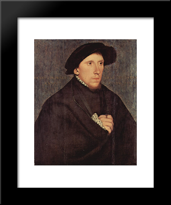 Henry Howard, Earl Of Surrey 20x24 Black Modern Wood Framed Art Print Poster by Holbein the Younger, Hans