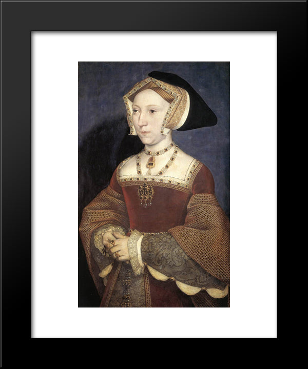 Jane Seymour 20x24 Black Modern Wood Framed Art Print Poster by Holbein the Younger, Hans