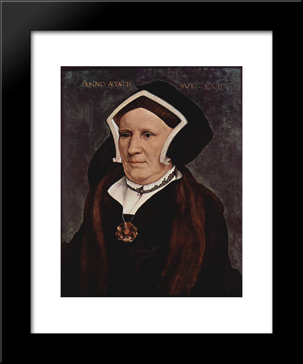 Lady Butts 20x24 Black Modern Wood Framed Art Print Poster by Holbein the Younger, Hans
