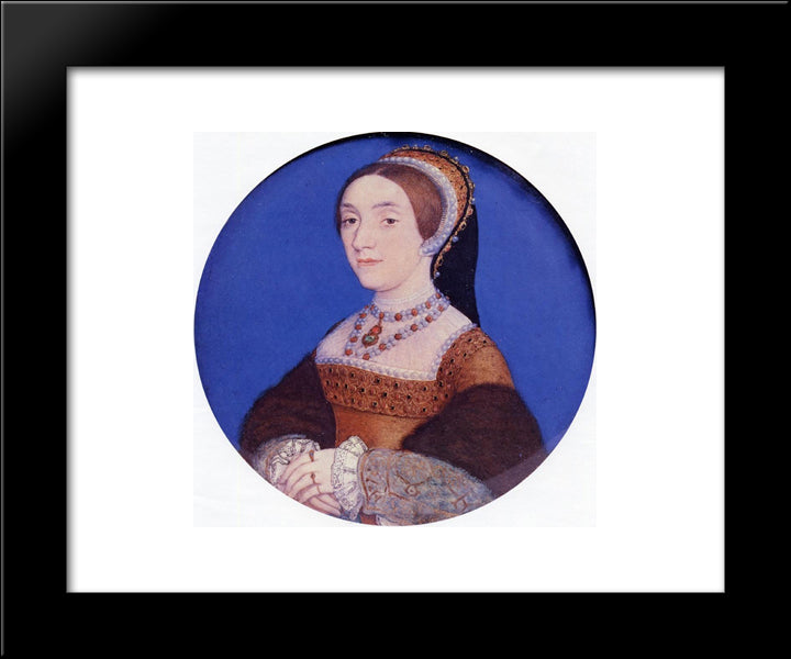 Portrait Of An Unknown Lady 20x24 Black Modern Wood Framed Art Print Poster by Holbein the Younger, Hans