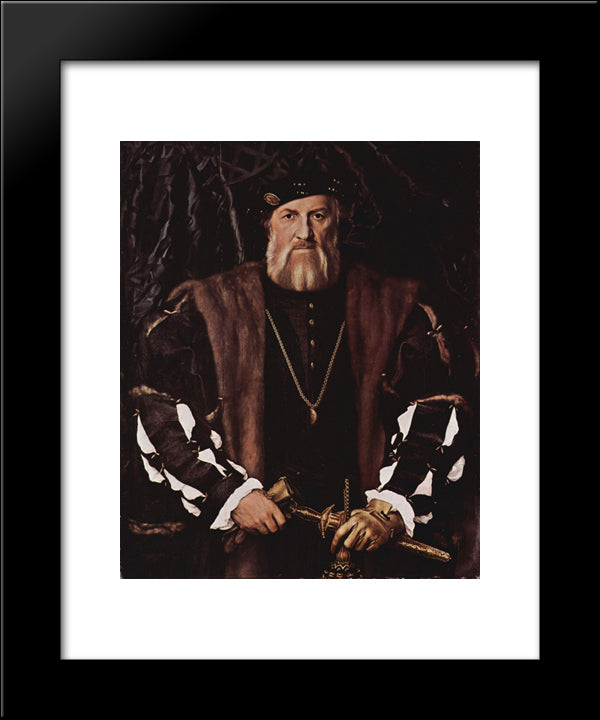 Portrait Of Charles De Solier 20x24 Black Modern Wood Framed Art Print Poster by Holbein the Younger, Hans