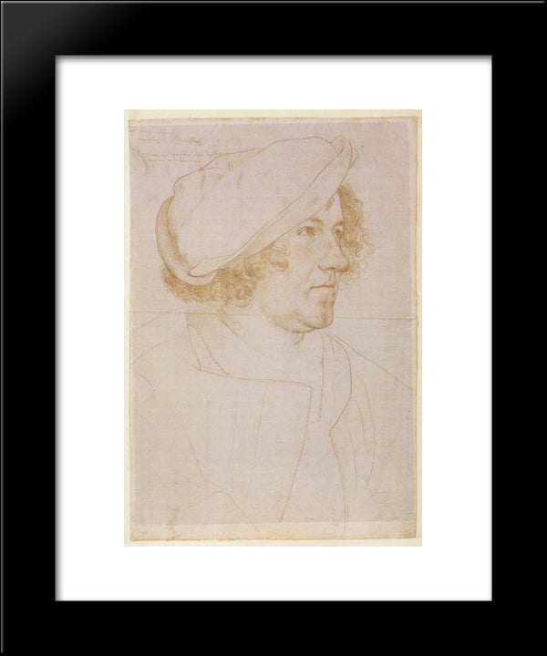 Portrait Of Jakob Meyer Zum Hasen 20x24 Black Modern Wood Framed Art Print Poster by Holbein the Younger, Hans