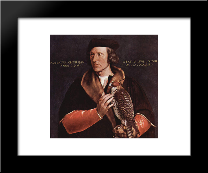 Portrait Of Robert Cheseman 20x24 Black Modern Wood Framed Art Print Poster by Holbein the Younger, Hans