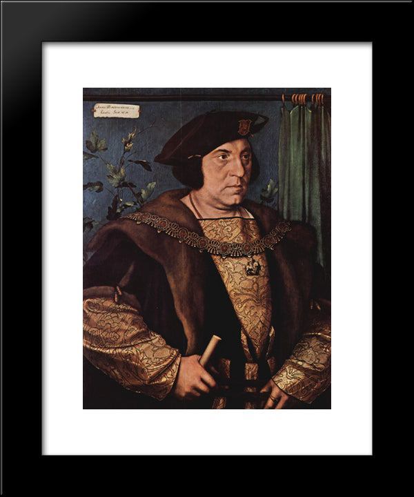 Portrait Of Sir Henry Guildford 20x24 Black Modern Wood Framed Art Print Poster by Holbein the Younger, Hans