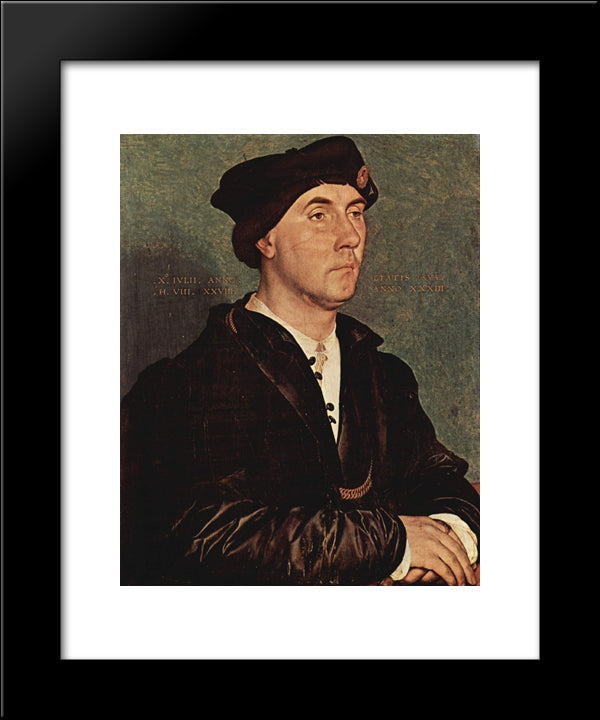 Portrait Of Sir Richard Southwell 20x24 Black Modern Wood Framed Art Print Poster by Holbein the Younger, Hans