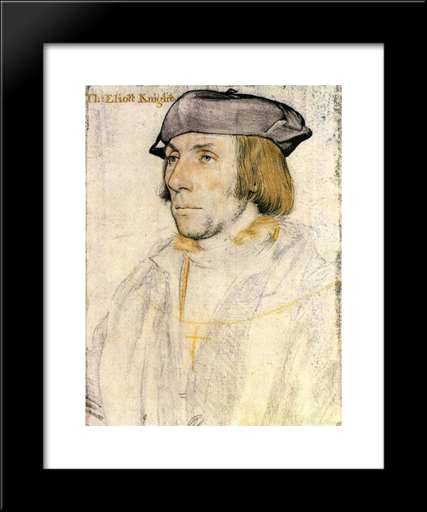 Sir Thomas Eliot 20x24 Black Modern Wood Framed Art Print Poster by Holbein the Younger, Hans