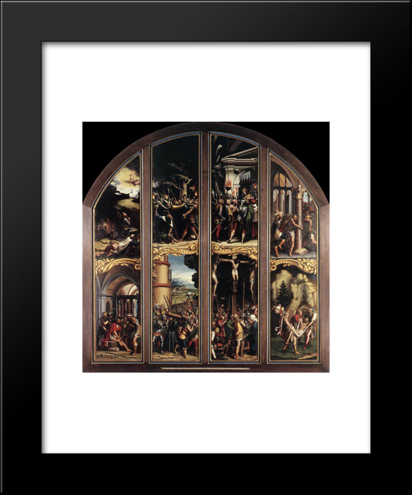 The Passion 20x24 Black Modern Wood Framed Art Print Poster by Holbein the Younger, Hans