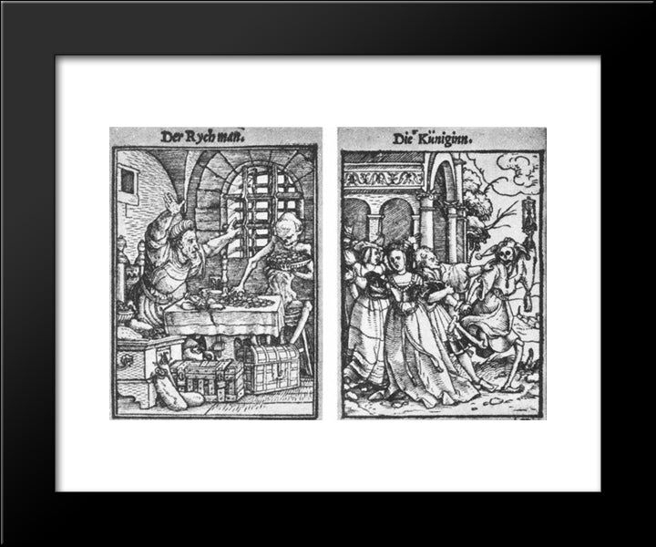 The Rich Man The Queen 20x24 Black Modern Wood Framed Art Print Poster by Holbein the Younger, Hans