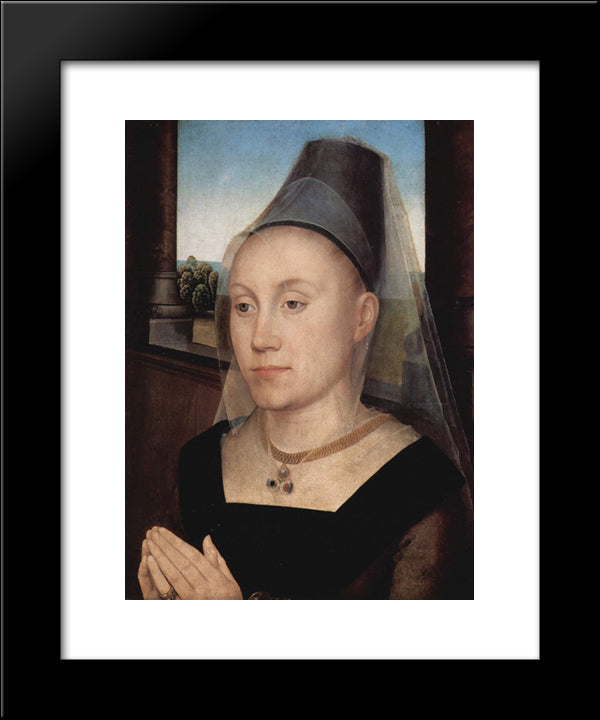 Barbara De Vlaenderberch 20x24 Black Modern Wood Framed Art Print Poster by Memling, Hans