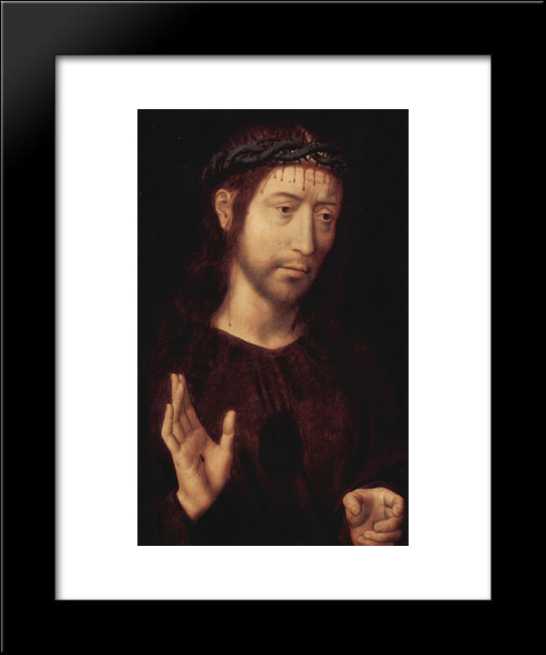 Christ Crowned With Thorns 20x24 Black Modern Wood Framed Art Print Poster by Memling, Hans