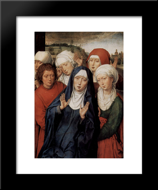 Granada Diptych, Right Wing, The Holy Women And St. John 20x24 Black Modern Wood Framed Art Print Poster by Memling, Hans