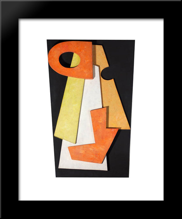 Dada Head 20x24 Black Modern Wood Framed Art Print Poster by Richter, Hans