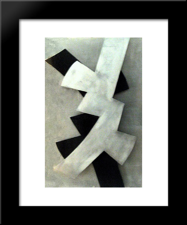 Pro Contra Variation 20x24 Black Modern Wood Framed Art Print Poster by Richter, Hans