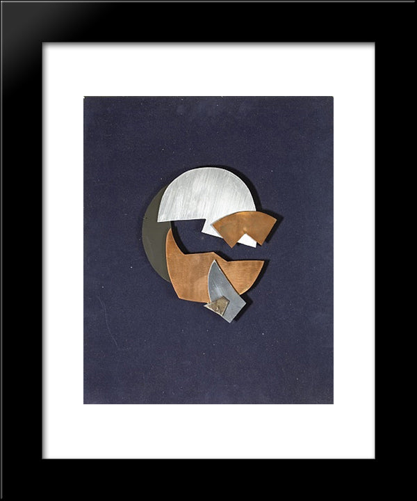 Variation Sur Le Theme Des Pro Contres (No. 89) 20x24 Black Modern Wood Framed Art Print Poster by Richter, Hans