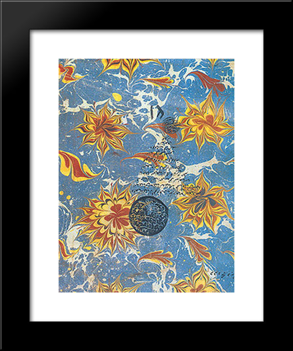 Suleymaniye Kutuphanesi 20x24 Black Modern Wood Framed Art Print Poster by Mehmed Efendi, Hatip