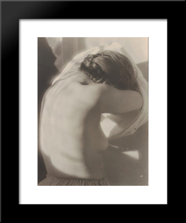 Ruckenakt 20x24 Black Modern Wood Framed Art Print Poster by Kuhn, Heinrich