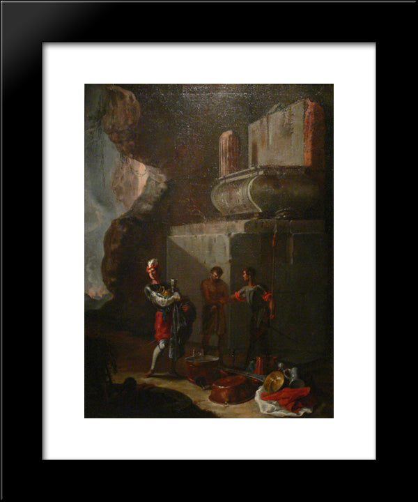 Die Plunderer 20x24 Black Modern Wood Framed Art Print Poster by Schonfeld, Heinrich