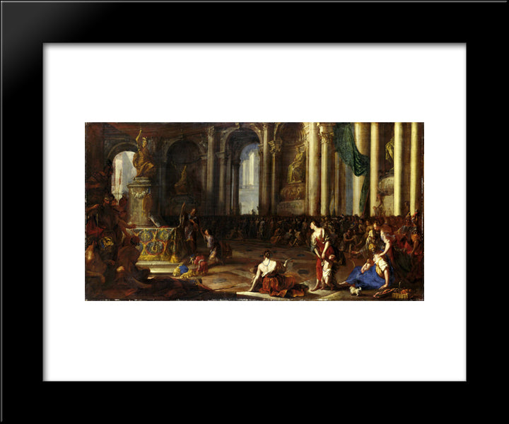 Hannibal Schwort Den Romern Ewige Feindschaft 20x24 Black Modern Wood Framed Art Print Poster by Schonfeld, Heinrich