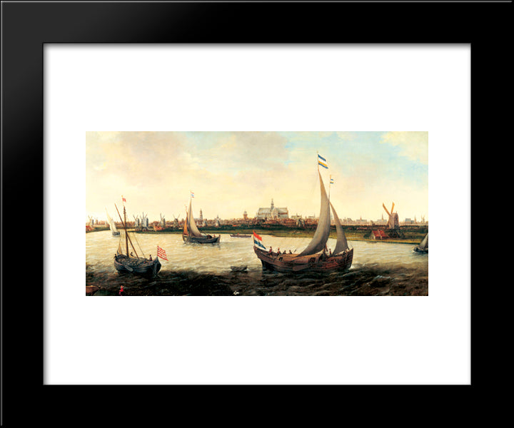 Unknown Title 20x24 Black Modern Wood Framed Art Print Poster by Vroom, Hendrick Cornelisz