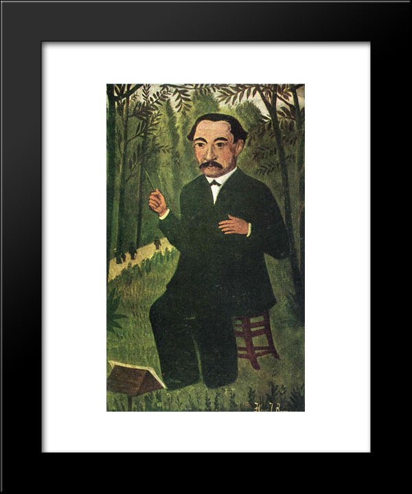 Henri Rousseau As Orchestra Conductor 20x24 Black Modern Wood Framed Art Print Poster by Rousseau, Henri