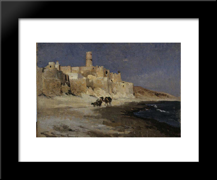 Kasbah Monastery 20x24 Black Modern Wood Framed Art Print Poster by Rousseau, Henri