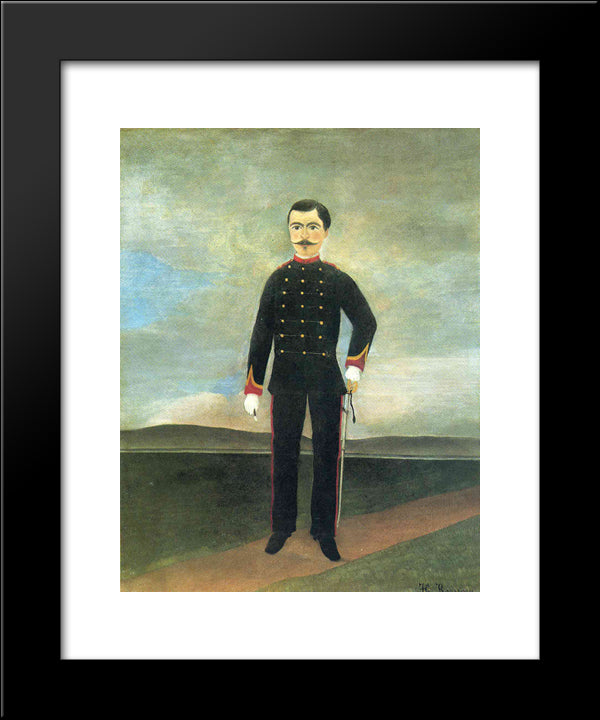 Marshal Des Logis Frumence Biche Of The 35Th Artillery 20x24 Black Modern Wood Framed Art Print Poster by Rousseau, Henri