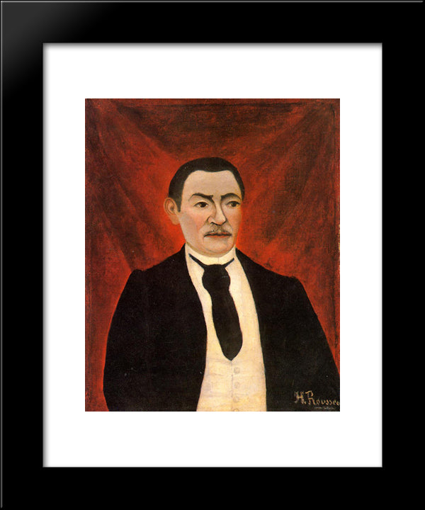 Portrait Of Monsieur S 20x24 Black Modern Wood Framed Art Print Poster by Rousseau, Henri