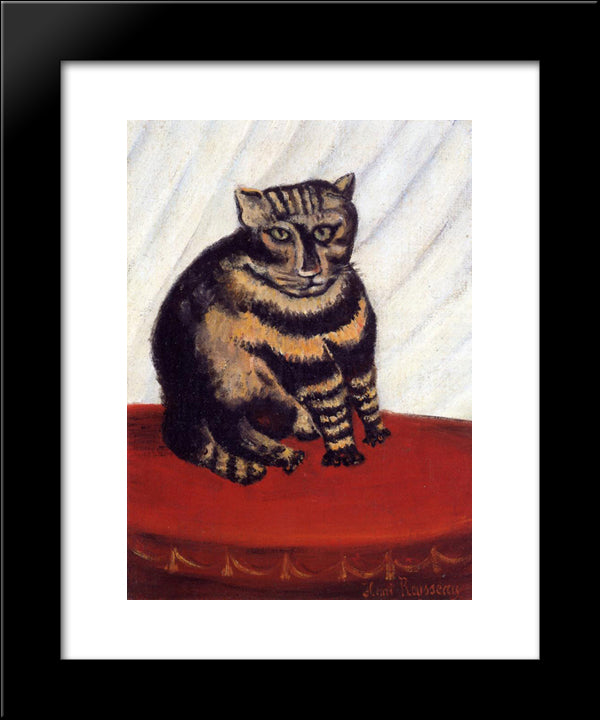 The Tabby 20x24 Black Modern Wood Framed Art Print Poster by Rousseau, Henri