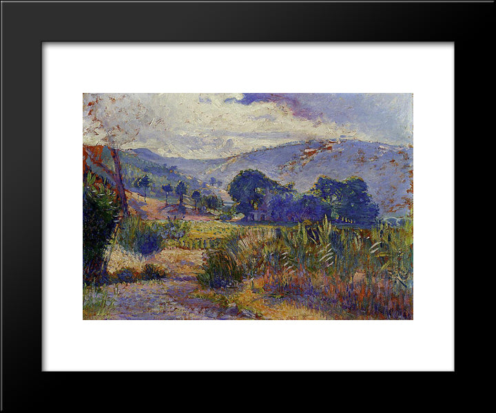 Cabasson Landscape (Study) 20x24 Black Modern Wood Framed Art Print Poster by Cross, Henri Edmond
