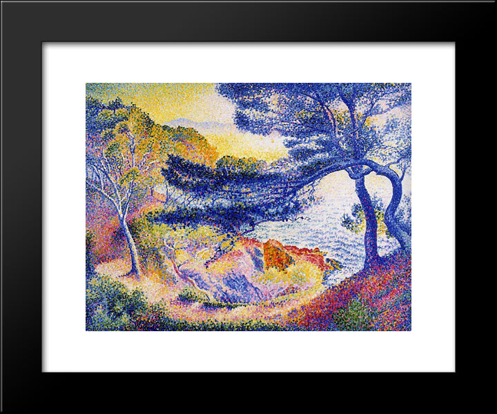 Cape Layet, Provence 20x24 Black Modern Wood Framed Art Print Poster by Cross, Henri Edmond