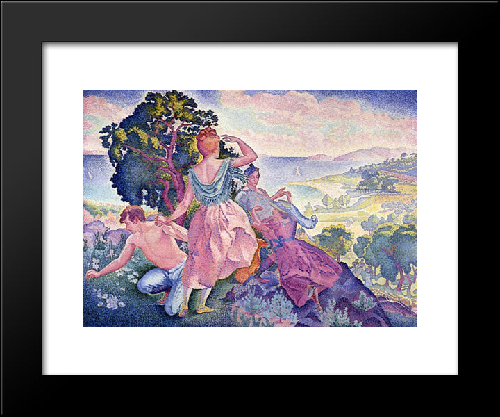 Excursion 20x24 Black Modern Wood Framed Art Print Poster by Cross, Henri Edmond