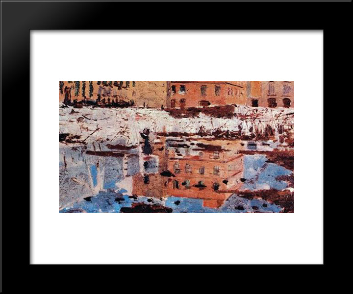 Miragem, Napoles 20x24 Black Modern Wood Framed Art Print Poster by Pousao, Henrique