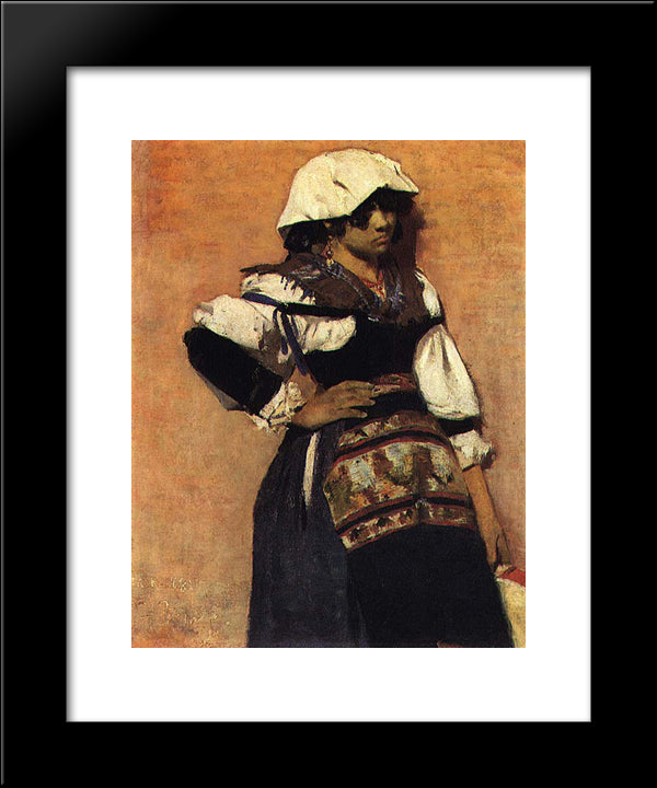 Napolitana 20x24 Black Modern Wood Framed Art Print Poster by Pousao, Henrique