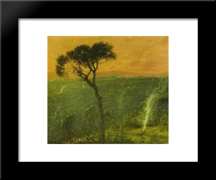 A Ligurian Valley, Italy 20x24 Black Modern Wood Framed Art Print Poster by La Thangue, Henry Herbert
