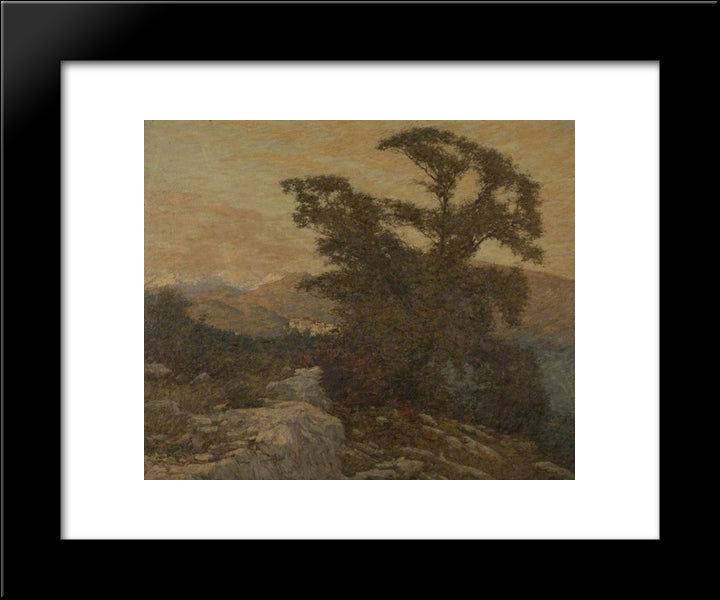 A Mountain Frontier 20x24 Black Modern Wood Framed Art Print Poster by La Thangue, Henry Herbert