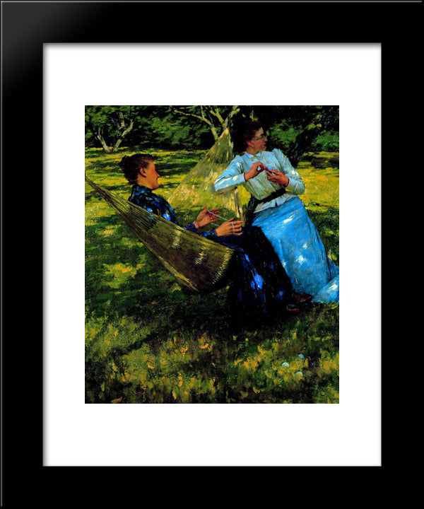In The Orchard 20x24 Black Modern Wood Framed Art Print Poster by La Thangue, Henry Herbert