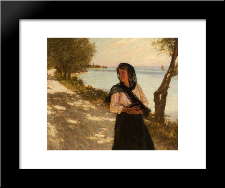 The Festa 20x24 Black Modern Wood Framed Art Print Poster by La Thangue, Henry Herbert