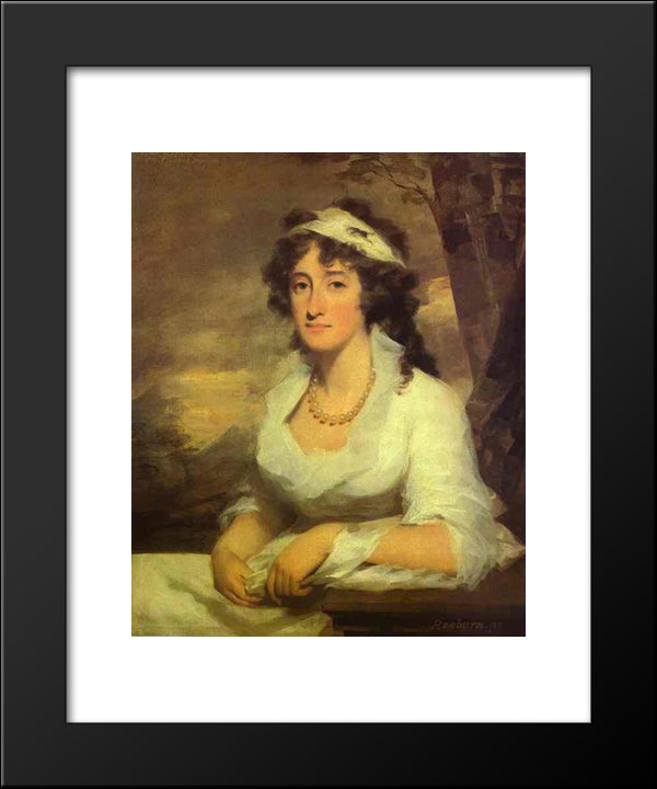 Portrait Of Janet Dundas 20x24 Black Modern Wood Framed Art Print Poster by Raeburn, Henry