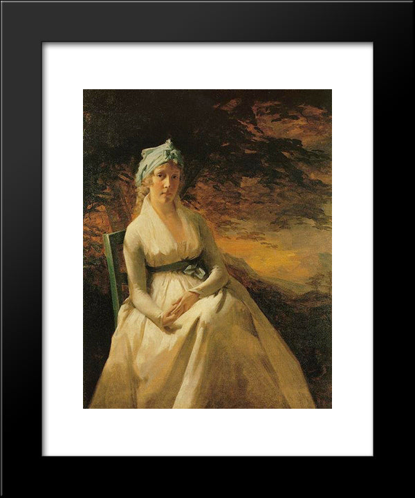 Portrait Of Mrs. Andrew 20x24 Black Modern Wood Framed Art Print Poster by Raeburn, Henry