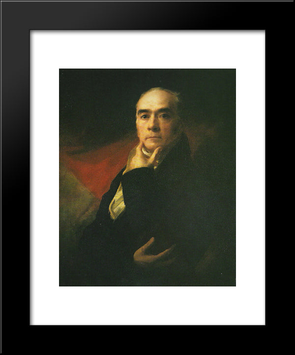 Self-Portrait 20x24 Black Modern Wood Framed Art Print Poster by Raeburn, Henry