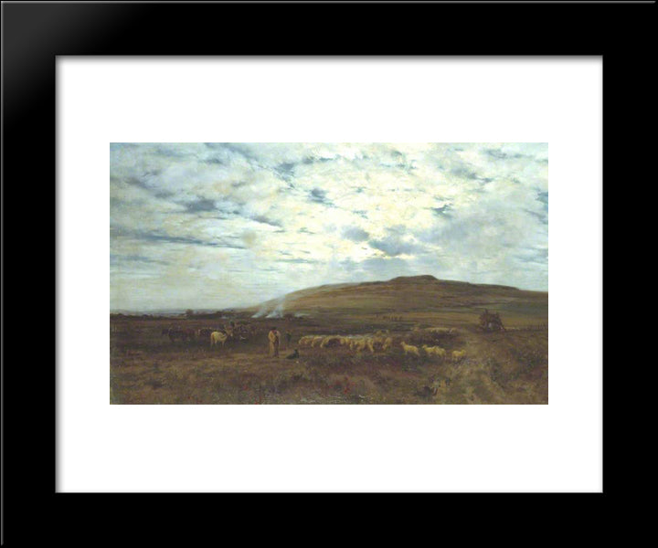 Approaching Night 20x24 Black Modern Wood Framed Art Print Poster by Davis, Henry William Banks