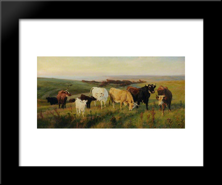 Evening Light 20x24 Black Modern Wood Framed Art Print Poster by Davis, Henry William Banks