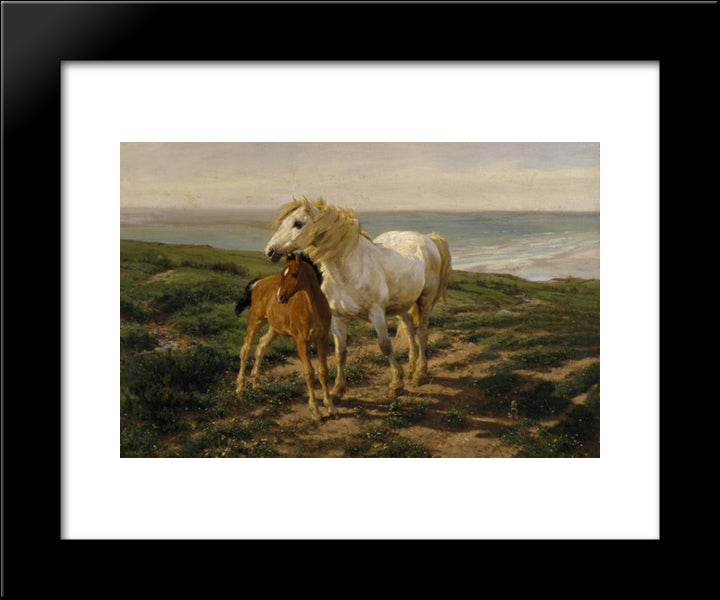 Mother And Son 20x24 Black Modern Wood Framed Art Print Poster by Davis, Henry William Banks