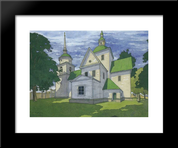 Church Of The Nativity Of The Blessed Virgin In The Village Khokhlovka Chernigov Region 20x24 Black Modern Wood Framed Art Print Poster by Narbut, Heorhiy