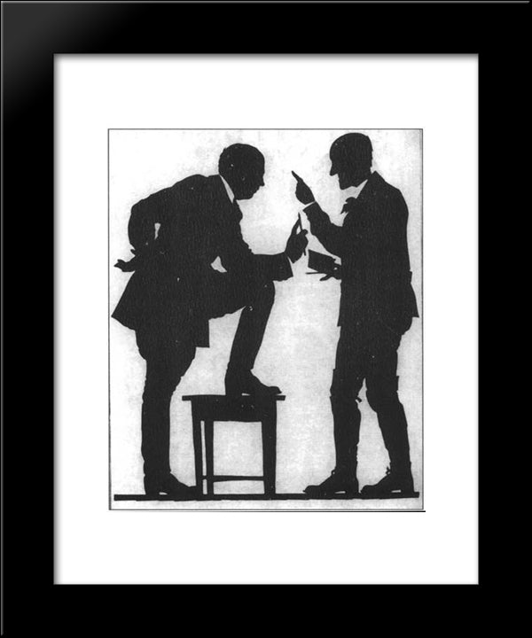 Self-Portrait (Conversation Of Narbut And L. Grabuzdov) 20x24 Black Modern Wood Framed Art Print Poster by Narbut, Heorhiy