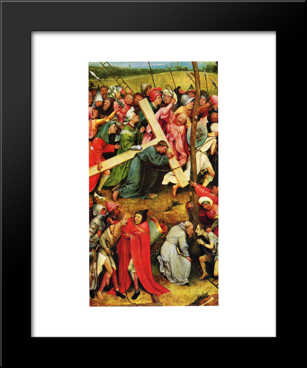 Christ Carrying The Cross 20x24 Black Modern Wood Framed Art Print Poster by Bosch, Hieronymus