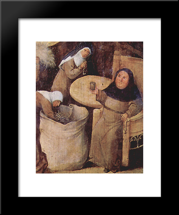 Haywain (Detail) 20x24 Black Modern Wood Framed Art Print Poster by Bosch, Hieronymus