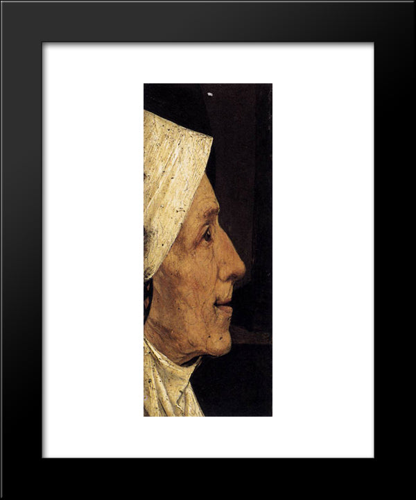 Head Of An Old Woman 20x24 Black Modern Wood Framed Art Print Poster by Bosch, Hieronymus