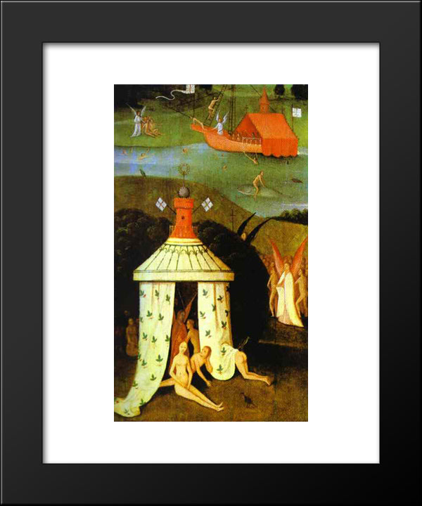 Paradise 20x24 Black Modern Wood Framed Art Print Poster by Bosch, Hieronymus