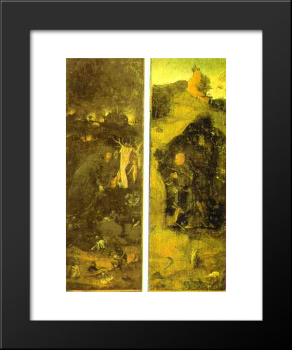 St. Anthony. St. Giles 20x24 Black Modern Wood Framed Art Print Poster by Bosch, Hieronymus